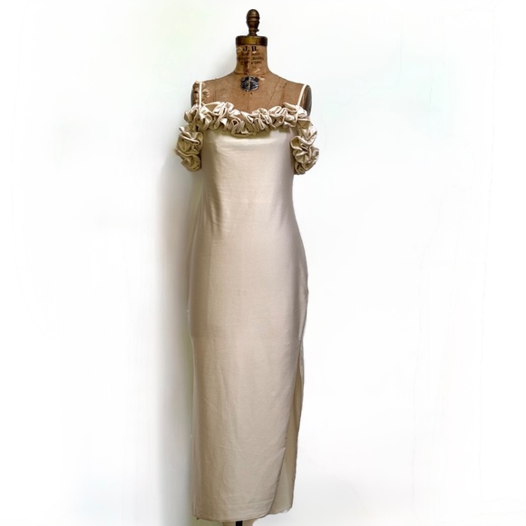 Coperni Macademia Ruffle Off-The-Shoulders Evening GOWN / Dress Sz M NWT - Picture 9 of 10